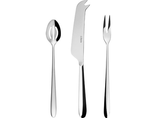 [90283201 1450046] Sola Antipasti-Set Alpha 3-teilig, Silber