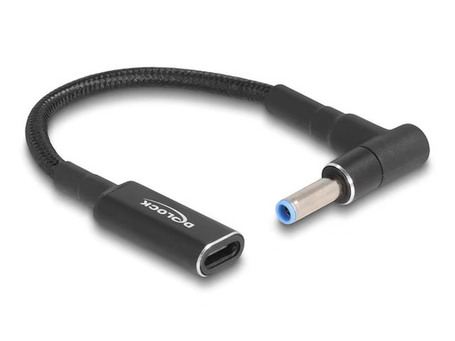 [90283423 1527328] Delock Ladekabel USB-C zu HP 4.5 x 3 mm 90° gewinkelt, 15 cm