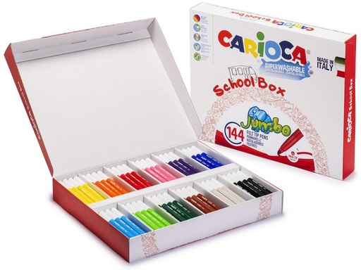 [90283791 1529603] Carioca Schoolbox Jumbo 144-teilig