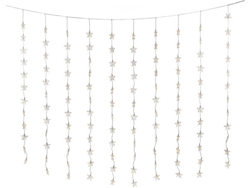 [90283972 1179055] Konstsmide LED-Lichtervorhang mit Sternen 120 LED, 1.4 m