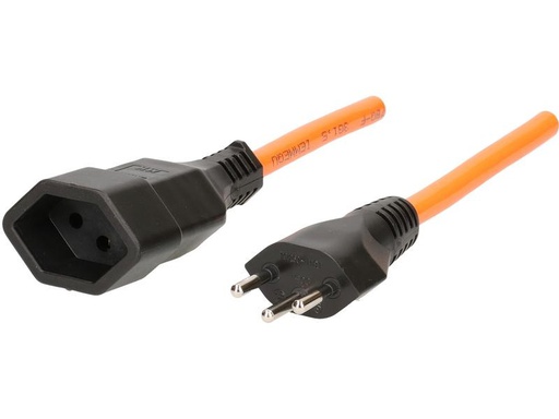 [90284026 1520257] Max Hauri Verlängerungskabel 5 m T13 - T12, Orange