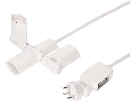 [90284112 1520264] Max Hauri Steckdosenleiste Clip-Clap Line 3x T13, Weiss