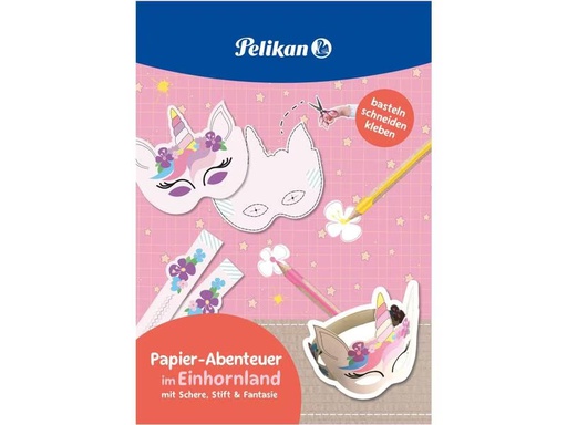[90284162 1496882] Pelikan Bastelbuch Einhorn 32 Seiten, FSC