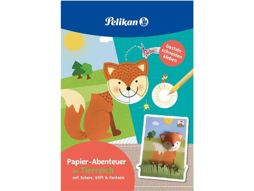 [90284259 1496881] Pelikan Bastelbuch Tiere 32 Seiten, FSC