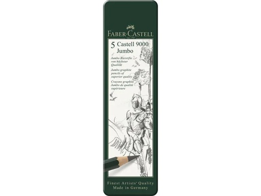 [90048031 924262] Faber-Castell Bleistift Castell 9000 Jumbo 5 Stück