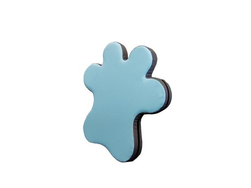 [90284336 1518591] ONE DOG ONE BONE Kissen für Hundepool, Pfotenform, Blau/Grau