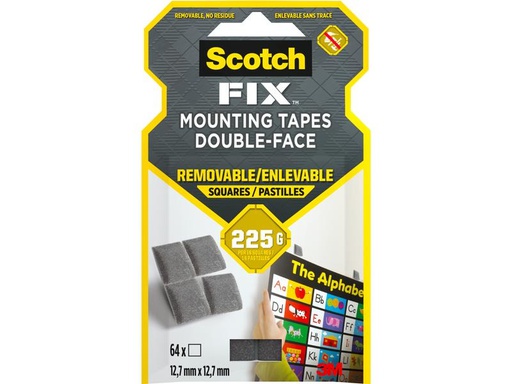 [90285305 1532543] Scotch Montagequadrate Scotch-Fix, 12.7 mm x 12.7 mm, Grau
