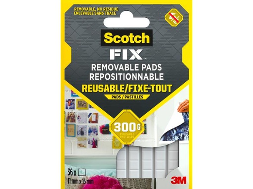 [90285310 1532547] Scotch Klebepads Scotch-Fix, 11 mm x 15 mm, Weiss