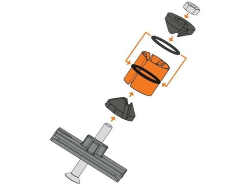 [90285536 1520400] SKS Befestigungsset Konus-System 2.0 Grau