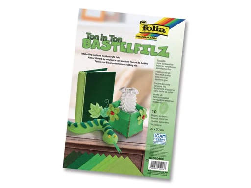 [90048189 599610] Folia Bastelfilz Ton in Ton Grün