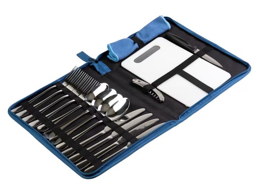 [90285656 1451455] KOOR Outdoor-Besteck-Set 4 Personen, Blau
