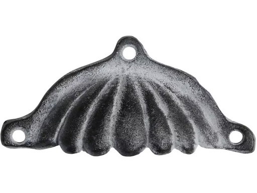 [90285872 1472759] Chic Antique Möbelgriff mit Rillen 5 x 12 cm, antik Grau