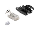 Delock Stecker RJ45, S/FTP, Cat.6A 25 Stück, Schwarz