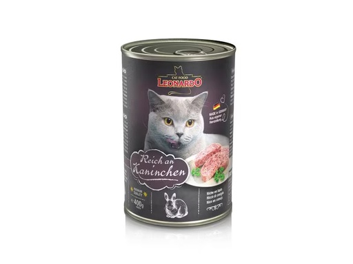 [90286425 1530990] Leonardo Cat Food Nassfutter Kaninchen, 400 g