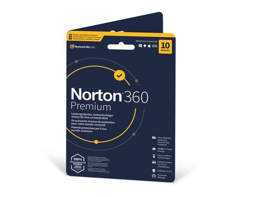 [90048277 1014853] Norton Norton 360 Premium Sleeve, 10 Device, 1 Jahr