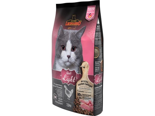 [90286533 1531020] Leonardo Cat Food Trockenfutter Adult Light, 7.5 kg