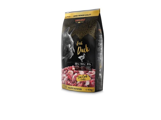 [90286602 1530998] Leonardo Cat Food Trockenfutter Fresh Ente, 4 kg