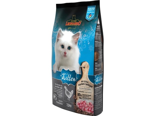 [90286607 1531008] Leonardo Cat Food Trockenfutter Kitten Geflügel, 7.5 kg