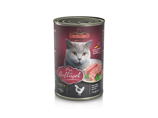 [90286647 1530991] Leonardo Cat Food Nassfutter Geflügel, 400 g