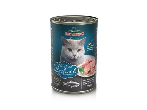 [90286805 1530989] Leonardo Cat Food Nassfutter Seefisch, 400 g