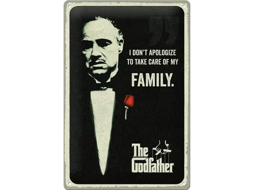 [90286955 1540297] Nostalgic Art Schild The Godfather Family 20 cm x 30 cm, Metall