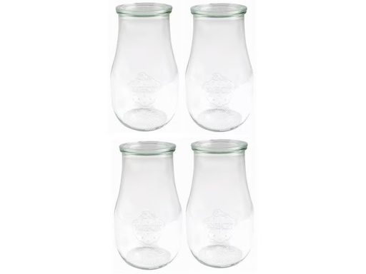 [90287027 1513027] Weck Einmachglas 2500 ml, 4 Stück