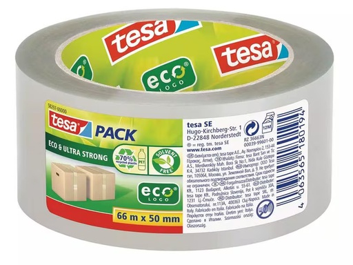 [90287547 1510417] tesa Paketklebeband Eco &amp; Ultra Strong, 50 mm x 66 m, Transparent
