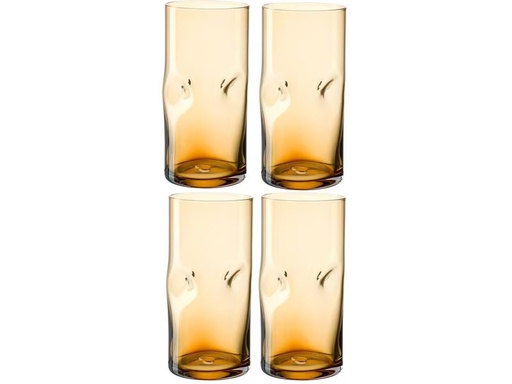 [90288720 1524096] Leonardo Trinkglas Vesuvio 330 ml, 1 Stück, Bernstein