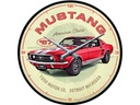 Nostalgic Art Wanduhr Ford Mustang Ø 31 cm, Gelb/Rot