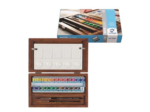 [90048536 995796] Van Gogh Aquarellfarbe Malkasten 24 Näpfchen, Mehrfarbig