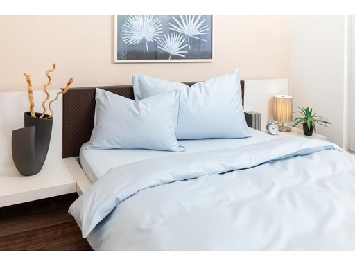 [90289122 1494558] COCON Duvetbezug Satin 160 x 210 cm, Eisblau
