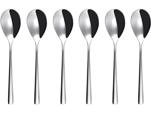 [90289217 1544797] Sola Cappuccino-Löffel 6 Stück, Silber