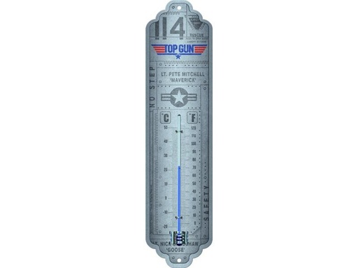 [90289312 1540309] Nostalgic Art Thermometer Top Gun 6.5 x 28 cm