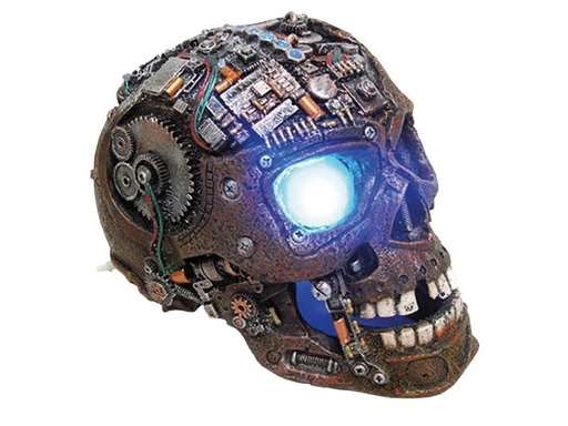 [90289369 1535153] Nobby Aqua Ornaments Cyborg Schädel mit LED, 20.8 x 13.7 x 15 cm