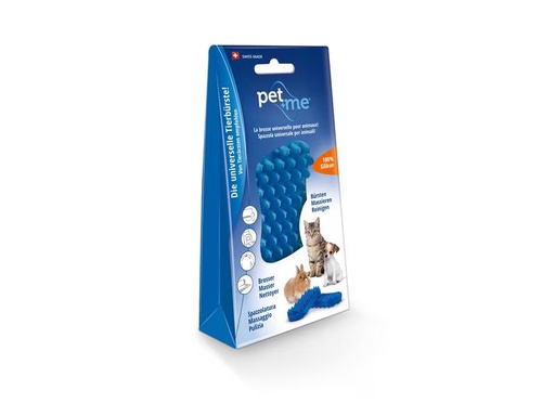 [90289401 1525766] Pet+me Pflegebürste Soft, Blau