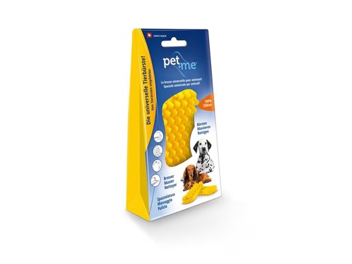 [90289484 1525765] Pet+me Pflegebürste Medium, Gelb