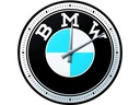 Nostalgic Art Wanduhr BMW Logo Ø 31 cm, Blau/Schwarz/Weiss