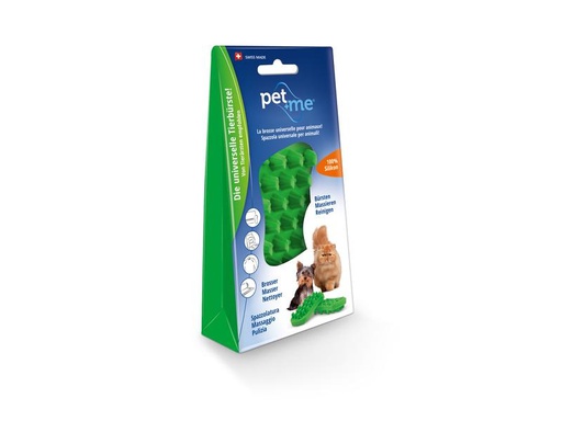 [90289620 1525767] Pet+me Pflegebürste Soft, Grün