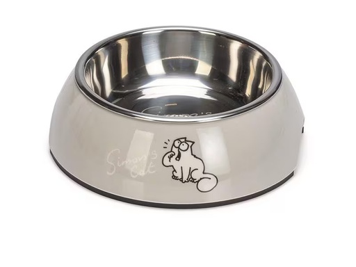 [90290090 1541729] Simon's Cat Edelstahlnapf 160 ml, Hellgrau