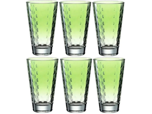[90048699 1204300] Leonardo Trinkglas Optic Pastell 300 ml, 6 Stück, Grün