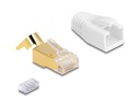Delock Stecker RJ45, S/FTP, Cat.7 25 Stück, Transparent