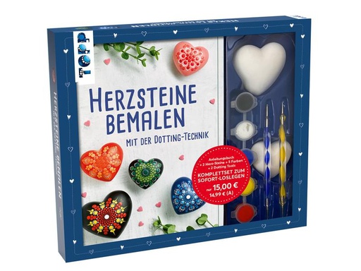 [90290699 1545000] Frechverlag Bastelset Herzsteine bemalen