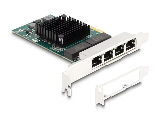 [90290748 1548303] Delock Netzwerkkarte 4x RJ45 Gigabit, PCI-Express x1