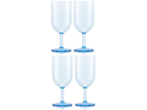 [90290828 1532447] Bodum Outdoor-Weinglas Oktett 230 ml, Blau, 4 Stück