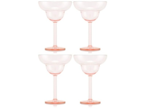 [90290830 1532456] Bodum Outdoor-Martiniglas Oktett 250 ml, Rosa, 4 Stück