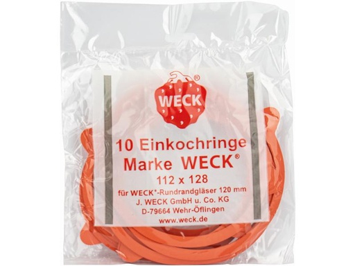 [90290855 1513045] Weck Gummidichtring Ø 12 cm 10 Stück, Rot