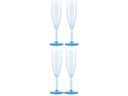 Bodum Outdoor-Champagnerglas Oktett 120 ml, Blau, 4 Stück