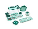 Genius Gemüseschneider Nicer Dicer Fusion + Slicer 13-teilig, Grün