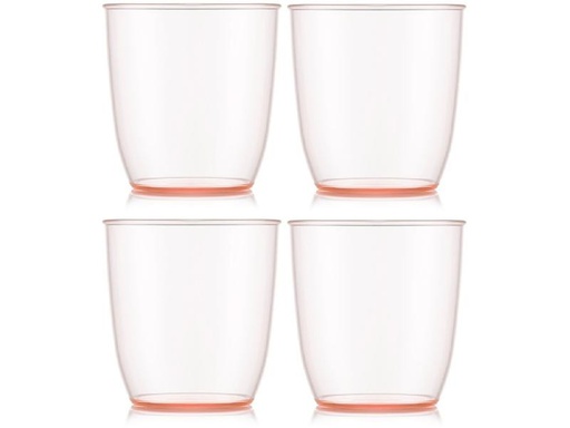 [90290939 1532434] Bodum Outdoor-Becher Kvadrant 200 ml, Rosa, 4 Stück