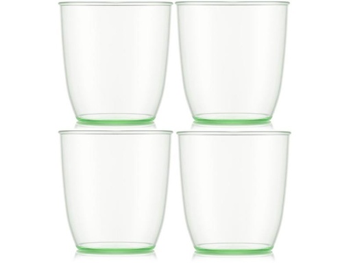 [90290976 1532437] Bodum Outdoor-Becher Kvadrant 350 ml, Grün, 4 Stück